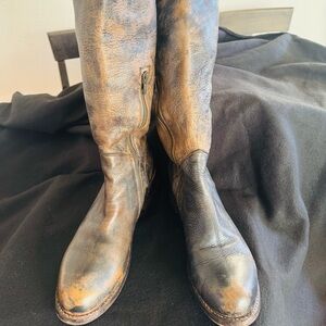 Bed Stu Black and Brown Lace Up Boots